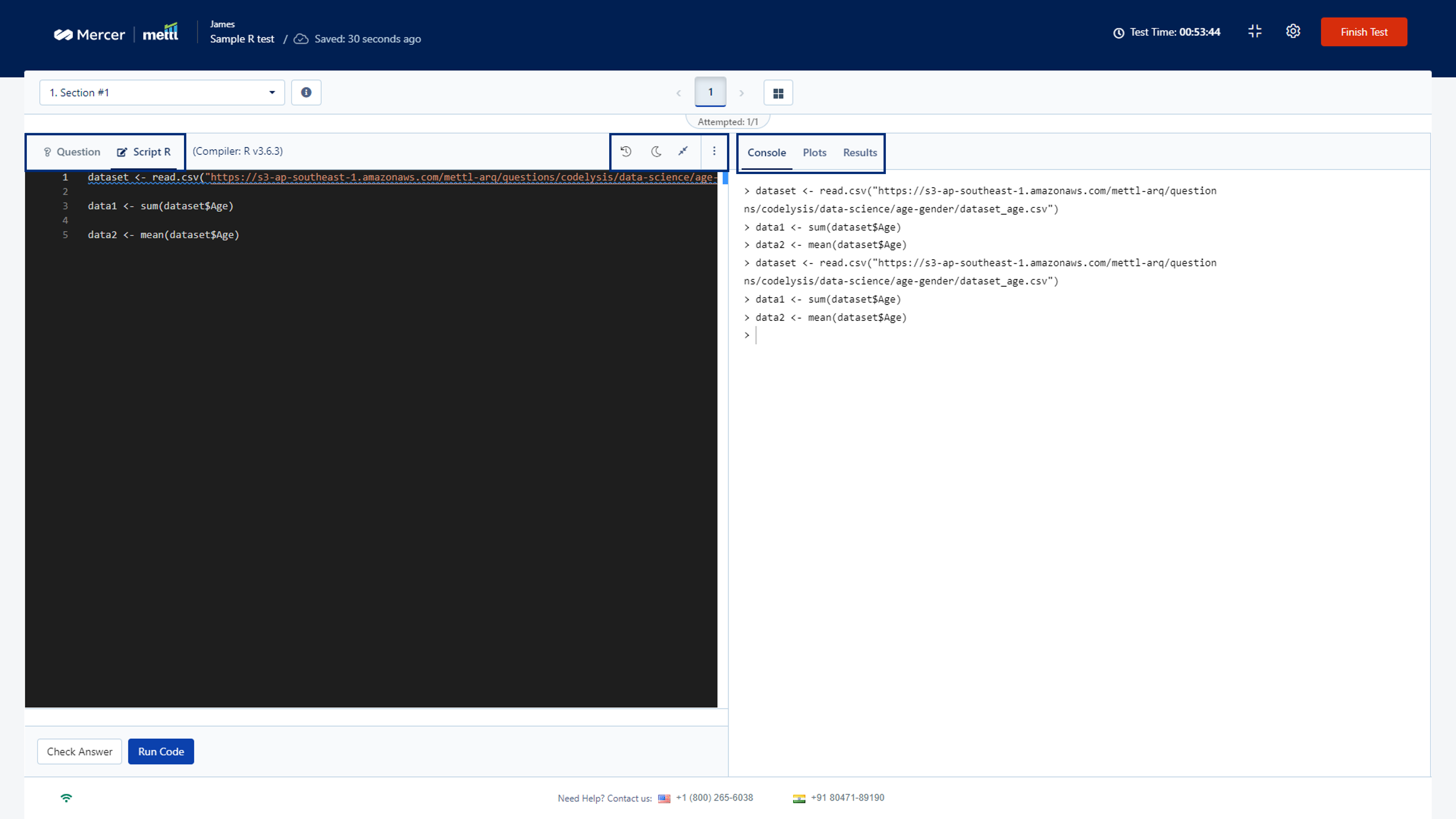 Test-Taker Experience On Our R Environment